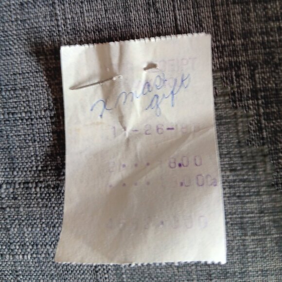 Vintage 80s Black Patterned Blouse Rose Detail Made in Canada Goth Deadstock NOS - Picture 10 of 10